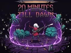 20 Minutes Till Dawn thumbnail showing a survivor fighting waves of dark monsters in a top-down arena